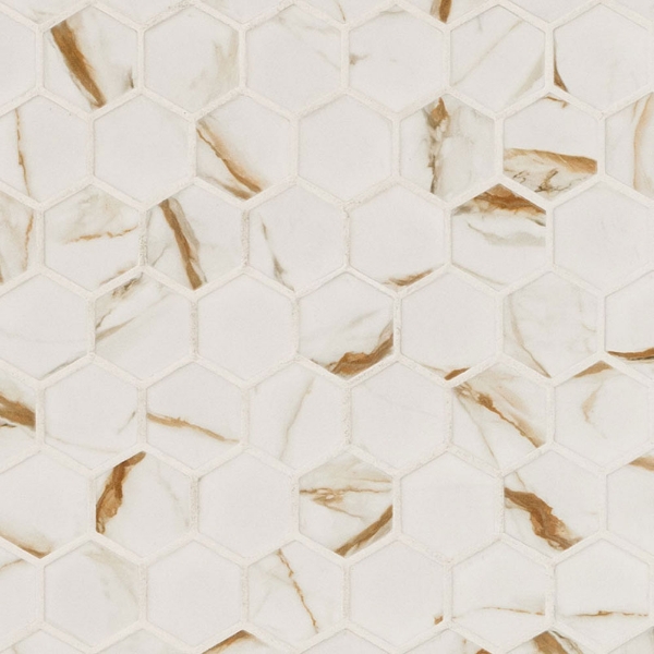 Picture of MSI - Porcelain Mosaics Calacatta Gold Hexagon