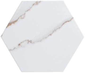 Picture of Glazzio - Bismarck Palmer Hexagon Ghost White