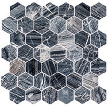 Picture of Glazzio - Colonial 2 Hexagon Salem Charcoal