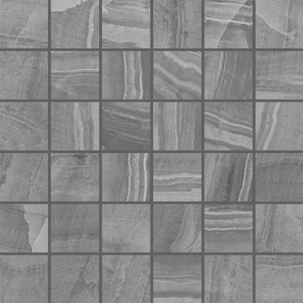 Picture of Bedrosians - Gemma Mosaic Grey Onyx Honed