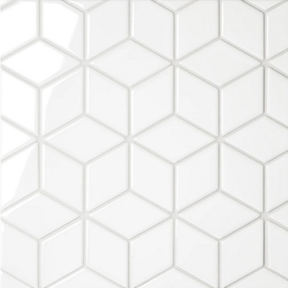 Picture of Bedrosians - Le Cafe Mosaic Diamond White Glossy