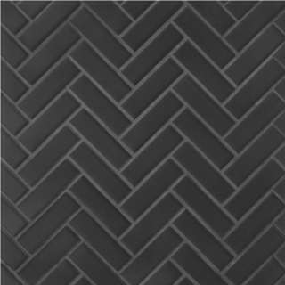 Picture of Bedrosians - Le Cafe Mosaic Herringbone Black Matte