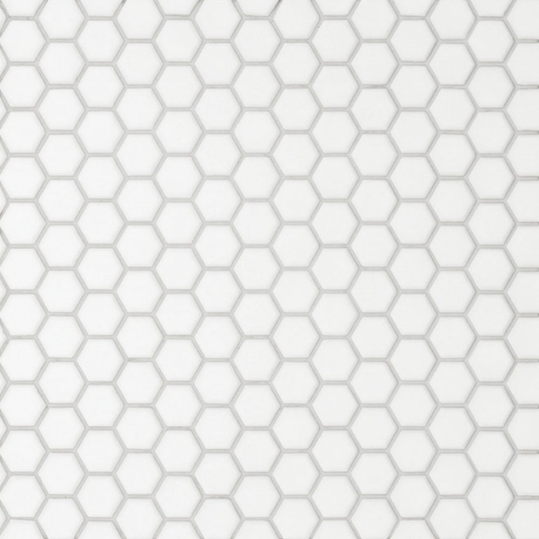 Picture of Bedrosians - Le Cafe Mosaic Hexagon 1 x 1 White Matte
