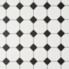 Picture of Bedrosians - Le Cafe Mosaic Octagon White Black Matte