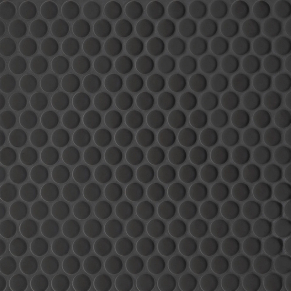 Picture of Bedrosians - Le Cafe Mosaic Penny Round Black Matte