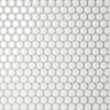 Picture of Bedrosians - Le Cafe Mosaic Penny Round White Glossy
