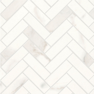 Picture of Bedrosians - Magnifica Calacatta Super White Herringbone Calacatta Super White Honed