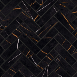 Picture of Bedrosians - Magnifica Era Luxury Herringbone Mosaic Sahara Noir