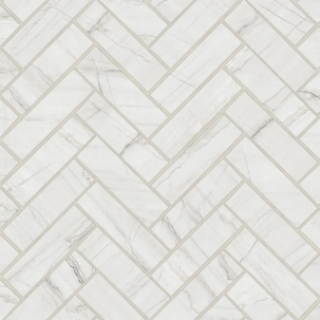 Picture of Bedrosians - Magnifica Era Luxury Herringbone Mosaic Mont Blanc