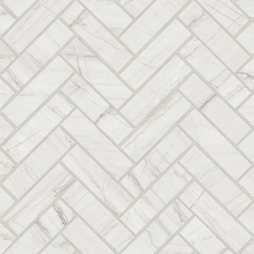 Picture of Bedrosians - Magnifica Era Luxury Herringbone Mosaic Mont Blanc