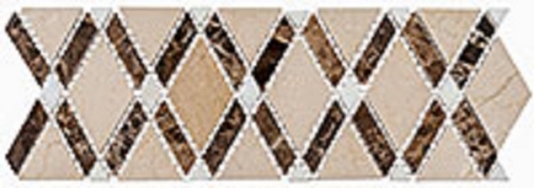 Picture of Glazzio - Diamond Listello Crema Marfil Empr Dark