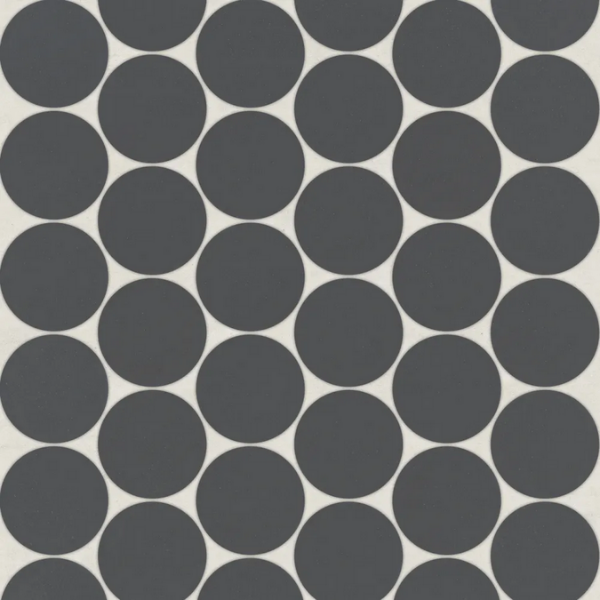 Picture of Bedrosians - Marin Penny Round 2" Mosaic Black Sea