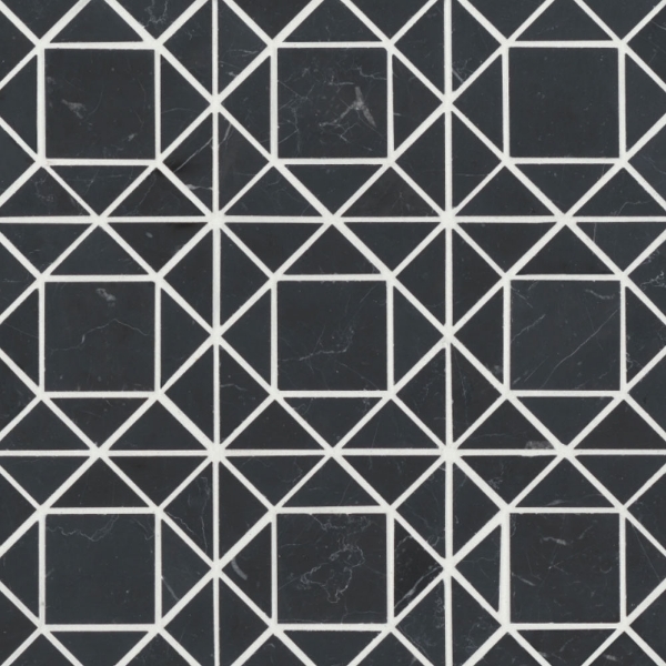 Picture of Bedrosians - Monet Mosaic 2 Nero Marquina