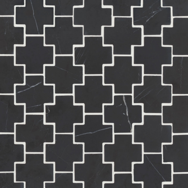 Picture of Bedrosians - Monet Mosaic 4 Nero Marquina