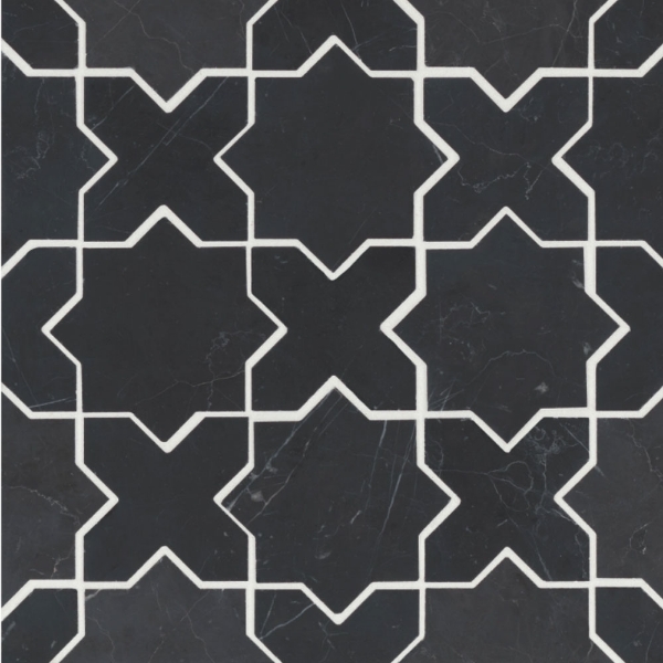 Picture of Bedrosians - Monet Mosaic 6 Nero Marquina
