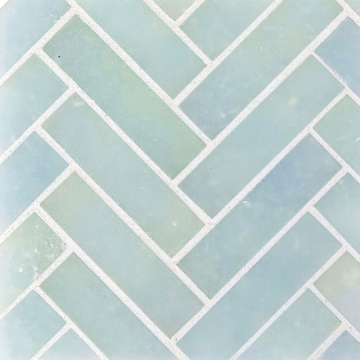 Picture of Ceramica Etc - Liquid Glass Herringbone Atlantic