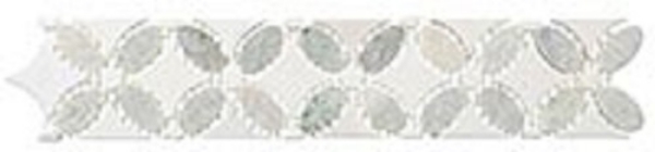 Picture of Glazzio - Flower Listello Ming Green Thassos White