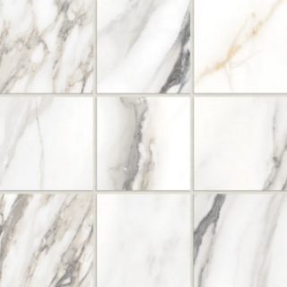 Picture of Bedrosians - Prati 4 X 4 Mosaic Calacatta Borghini Warm