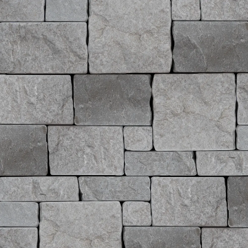 Picture of Bedrosians - Tumbled Ledger Limestone and Marble Grey Marble