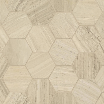 Picture of Bedrosians - Marble Stone Hexagon Mosaic Ashen Grey Honed