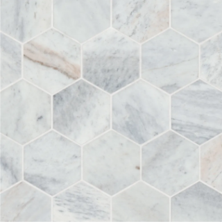 Picture of Bedrosians - Marble Stone Hexagon Mosaic Glorious Blue Honed
