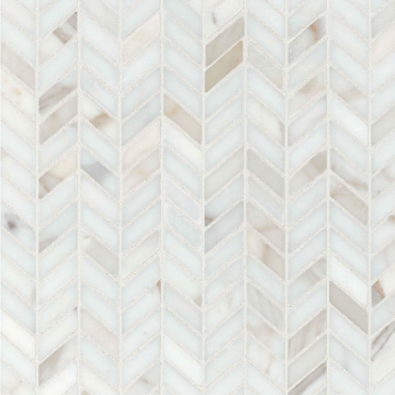 Picture of Bedrosians - Marble Stone Chevron Mosaic Calacatta Oro Chevron Honed