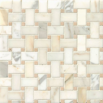 Picture of Bedrosians - Marble Stone Mosaic Basketweave Ashbury