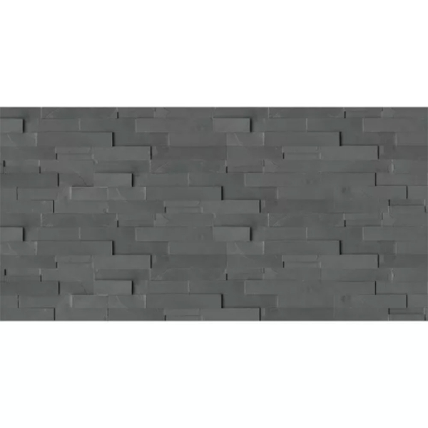 Picture of Bedrosians - Slate Stone Natural Cleft Ledger 6 x 24 Andhra Black