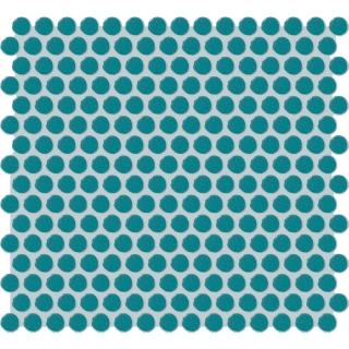 Picture of American Olean - Color Story Mosaic Penny Rounds Glossy Peacock Blue